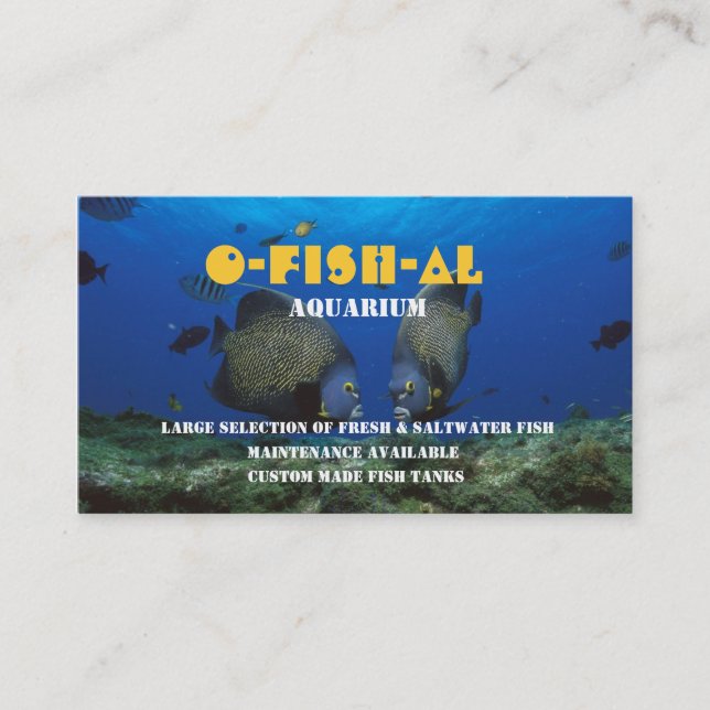 Tropical Fish l Aquarium-Related Business Business Card (Front)