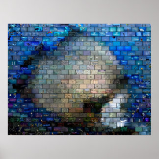Tropical Fish Mosaic Poster