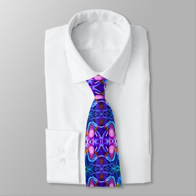 Tropical Fish  Neck Tie (Tied)