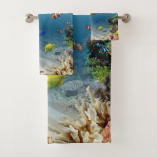 fish bath towels