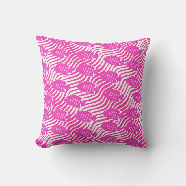 Tropical fish outdoor pillow (Front)