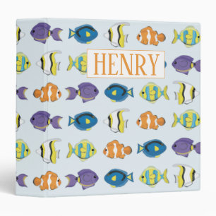 Tropical Fish Pattern Avery Signature 1.5" Binder