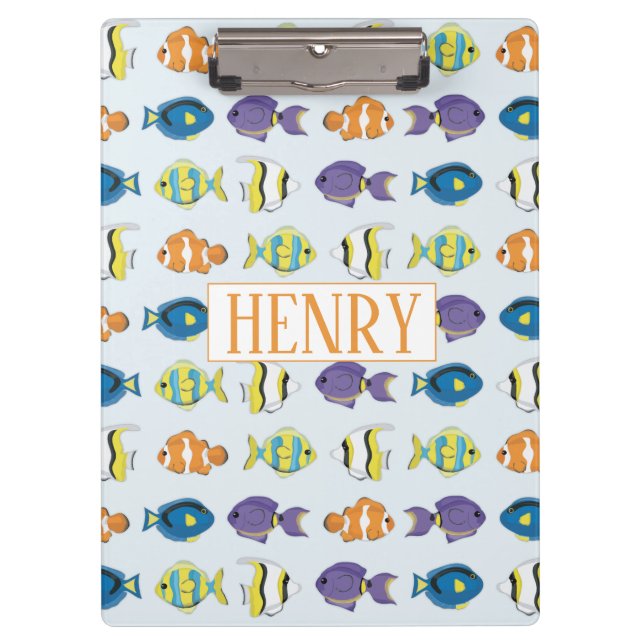 Tropical Fish Pattern Clipboard (Front)