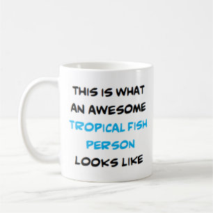 tropical fish person, awesome Mug
