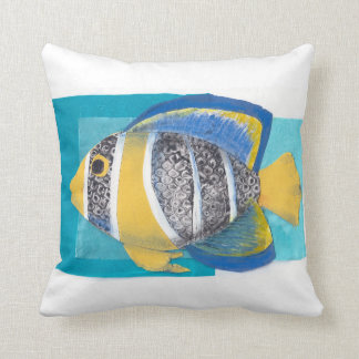 Tropical Fish Pillow - yellow