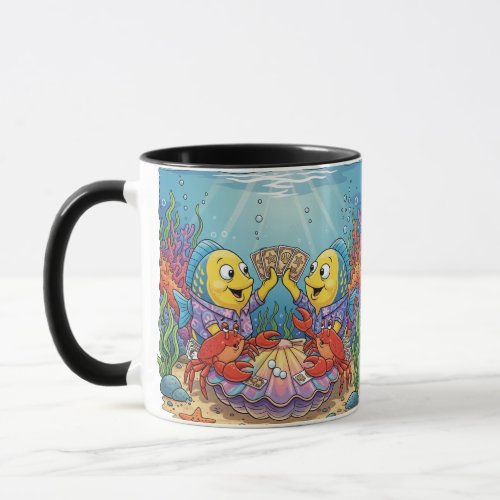 Tropical Fish Poker Night: Underwater Casino & Car Mug