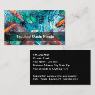 Tropical Fish Ponds And Gardens Business Card