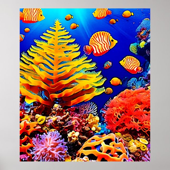 Tropical Fish Reef Underwater Life Poster (Front)