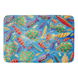 Tropical Fish Sea Life Underwater Bath Mat