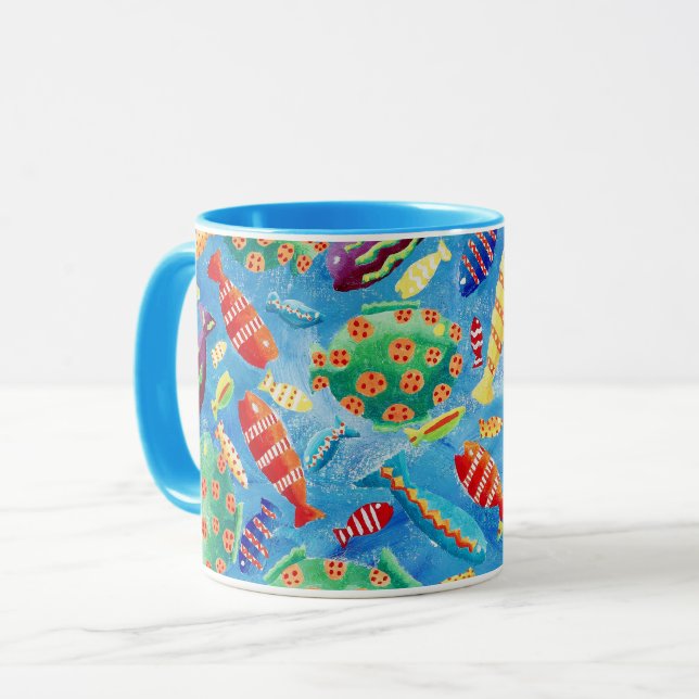 Tropical Fish Sea Life Underwater Nautical Mug (Front Left)