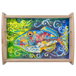 Tropical fish serving tray
