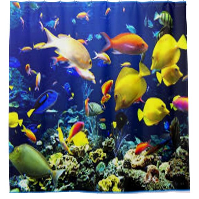 Tropical Fish Shower Curtain (Front)