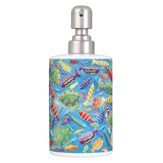 Tropical Fish Soap Dispenser & Toothbrush Holder (Front)