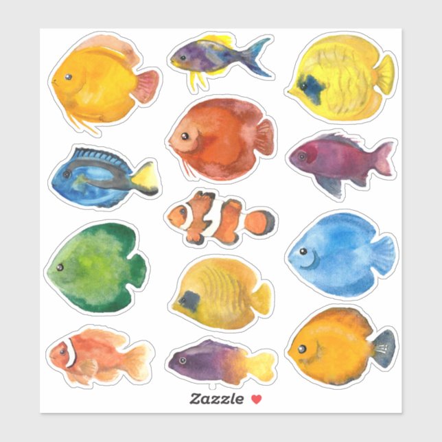 Tropical Fish Sticker (Sheet)