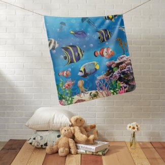 Tropical Fish swimming Seabed