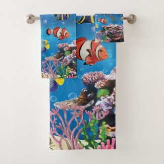 Tropical Fish swimming Seabed