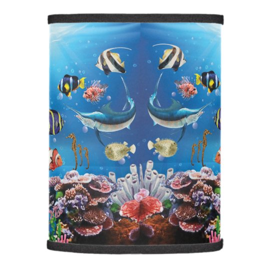 Tropical Fish swimming Seabed Lamp Shade (Right)