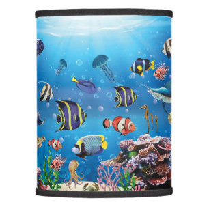Tropical Fish swimming Seabed Lamp Shade