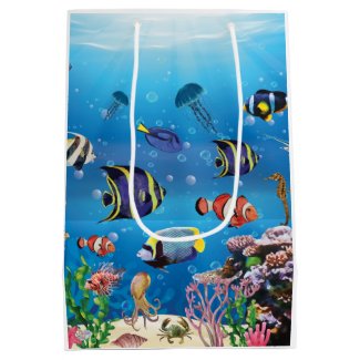 Tropical Fish swimming Seabed