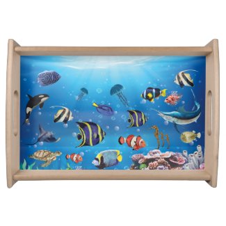 Tropical Fish swimming Seabed