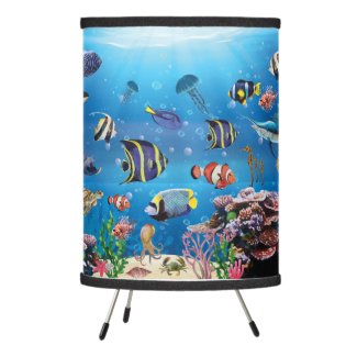 Tropical Fish swimming Seabed