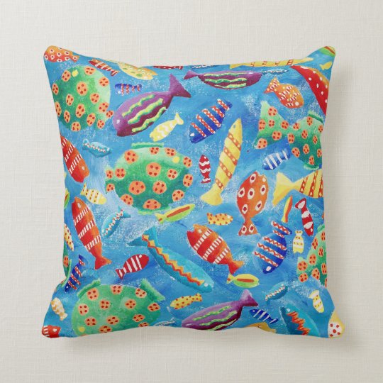 Tropical Fish Throw Pillow