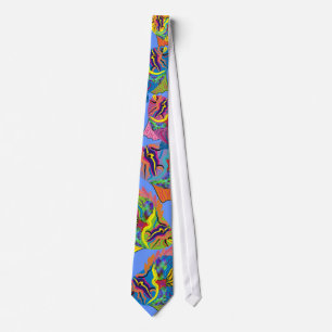 Tropical Fish Tie, Whimsical Art Neck Tie