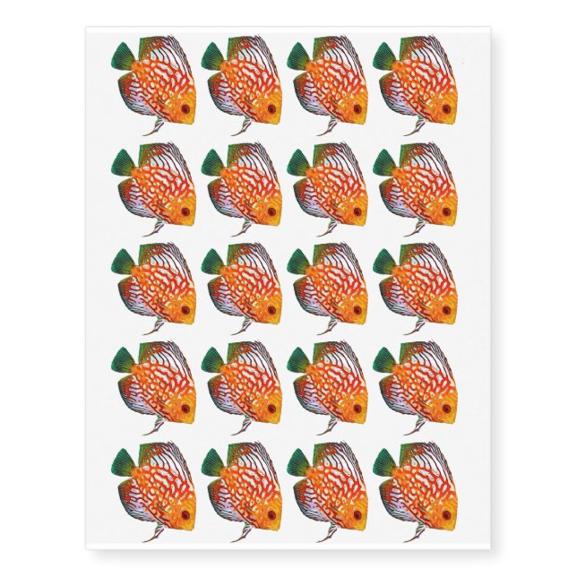 Tropical Fish Underwater Design Temporary Tattoos (Front)