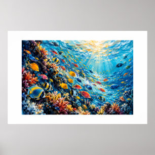 Tropical Fish Underwater Wall Art