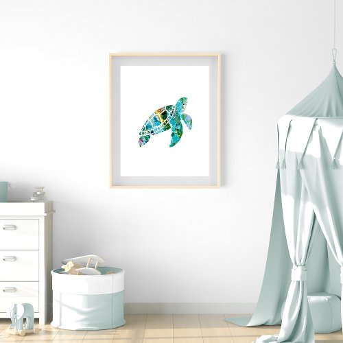 Tropical Fish Watercolor Nursery Art Poster