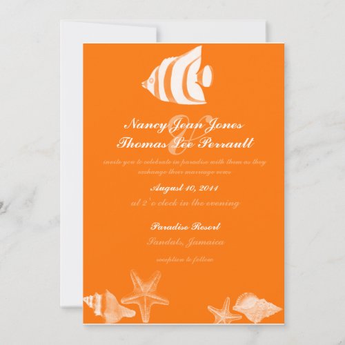 Tropical Fish Wedding Invitation