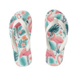 Tropical Flair: Flamingo Pattern Flip Flops