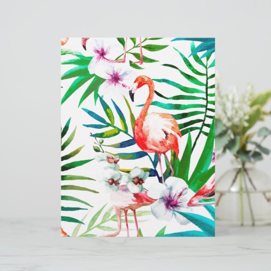Tropical flamingo art (Standing Front)