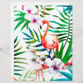 Tropical flamingo art (Front/Back)