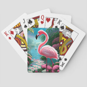 Tropical Flamingo At A Lake-70852 Poker Cards