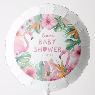 Tropical Flamingo Baby Shower Balloon