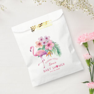 Tropical Flamingo Baby Shower Favor Bag