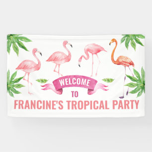 Tropical Flamingo Banner