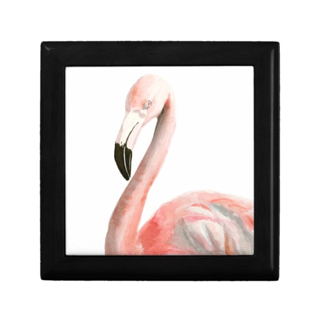 Tropical Flamingo Bird Jewelry Box (Front)