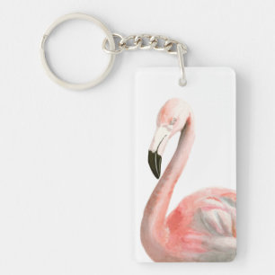 Tropical Flamingo Bird Keychain