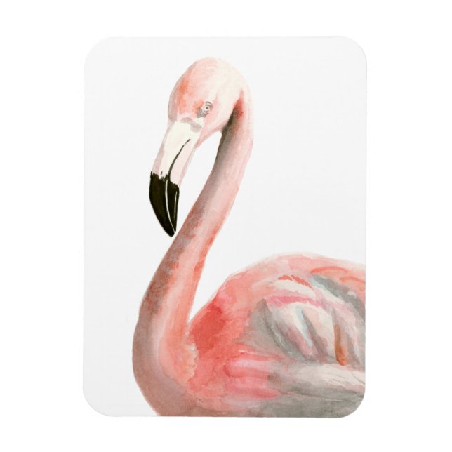 Tropical Flamingo Bird Magnet (Vertical)