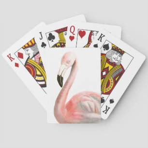 Tropical Flamingo Bird Poker Cards