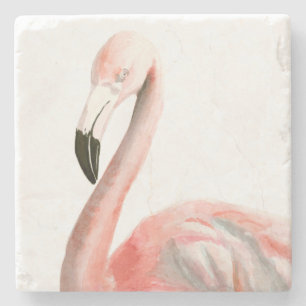 Tropical Flamingo Bird Stone Coaster