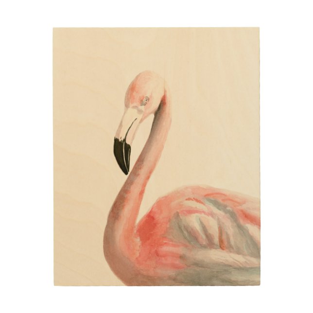 Tropical Flamingo Bird Wood Wall Decor (Front)