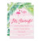 Tropical Flamingo Birthday or Bachelorette Invite