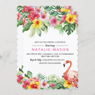 Tropical Flamingo Bridal Shower Invitation