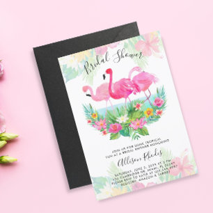 Tropical Flamingo Bridal Shower Invitation