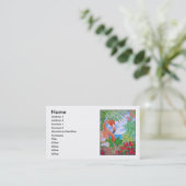 Tropical Flamingo Business Card (Standing Front)