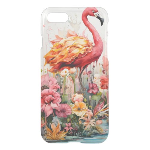 Tropical Flamingo Fantasy Paradise Bloom iPhone SE87 Case