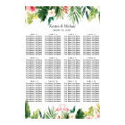 Tropical Flamingo Floral Wedding Seating Chart